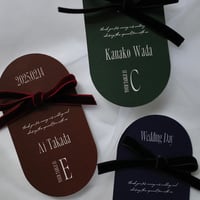 【Canvaテンプレート】Oval Escort Card | オーバル型エスコートカード(Classy Color)