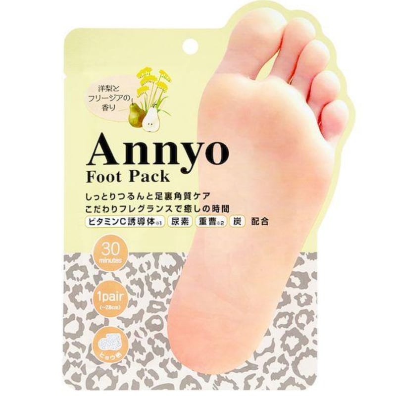 Annyo フットパック ヒョウ柄（洋梨とフリージアの香り) | T-mi 韓国コスメ