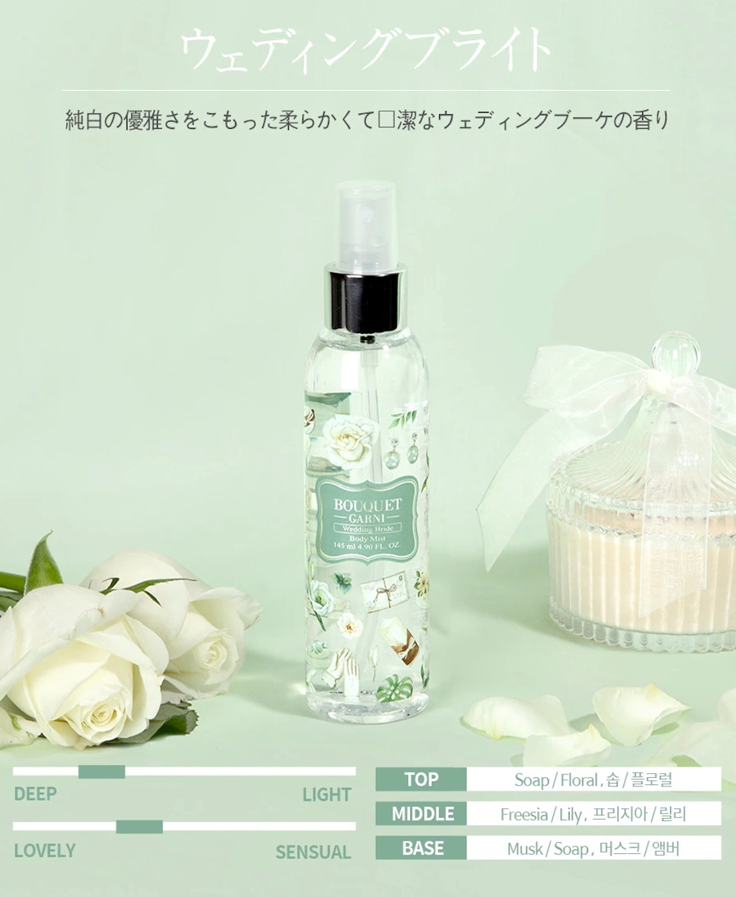 BOUQET-GARNI-】ヘア＆ボディミスト 145ml ウェディングプライドの香り