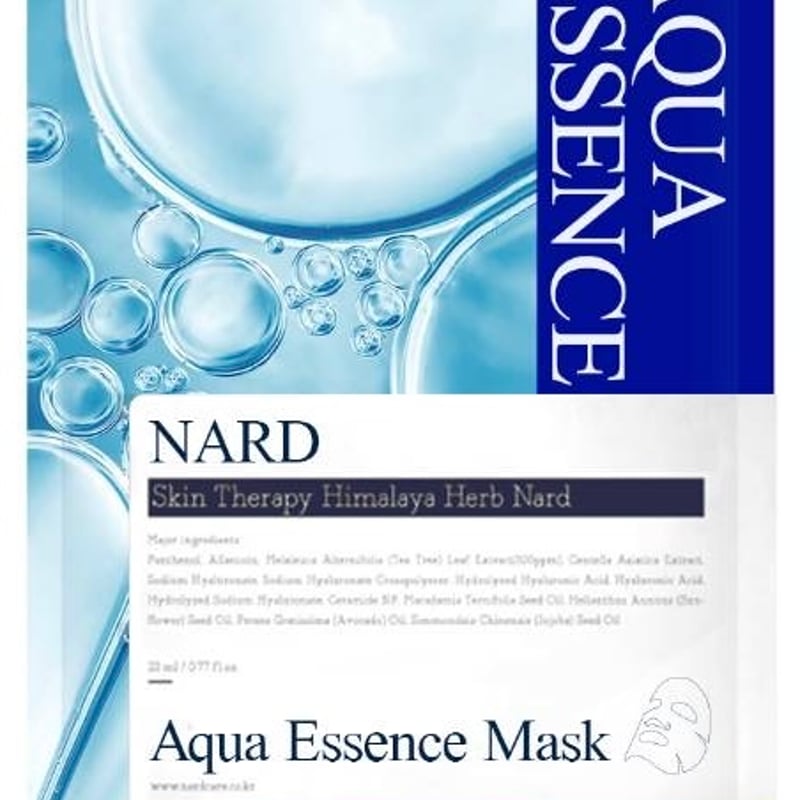 パック・フェイスマスク NANO ACQUA Natural Mask 100g NARD Mask Pack -Aqua【10枚入り】 | T-mi 韓国コスメ