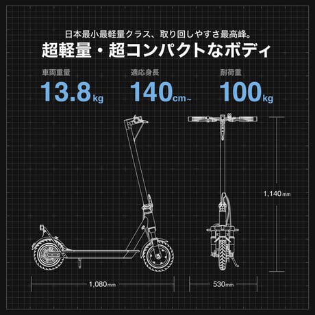 RICHBIT ES1 Pro 特定小型原付モデル  電動キックボード 公道走行可能 性能認定適合