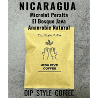 ディップスタイルコーヒー　ニカラグア　マイクロロット ペラルタ農園 El Bosque Java アナエロビック ナチュラル　5個
