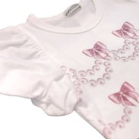 パールプリントTシャツ(025008PNK）