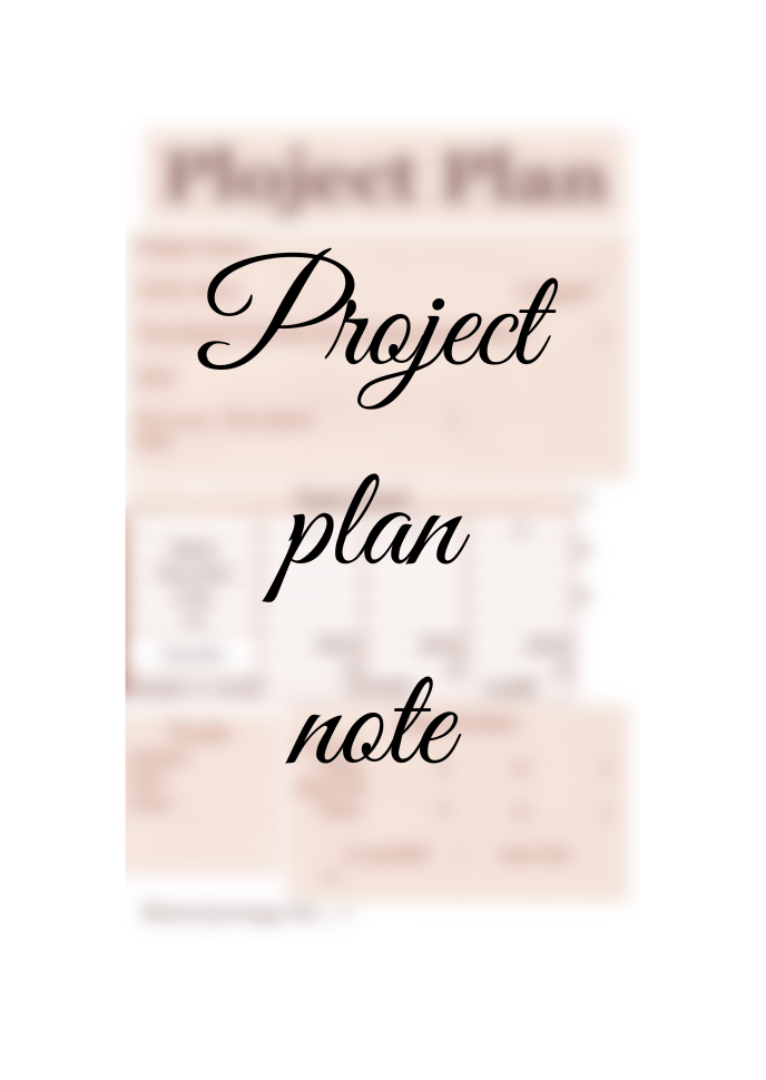 project plan note | handmade shop A demain