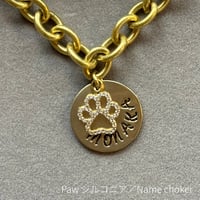 Name choker   “Paw(ジルコニア)”