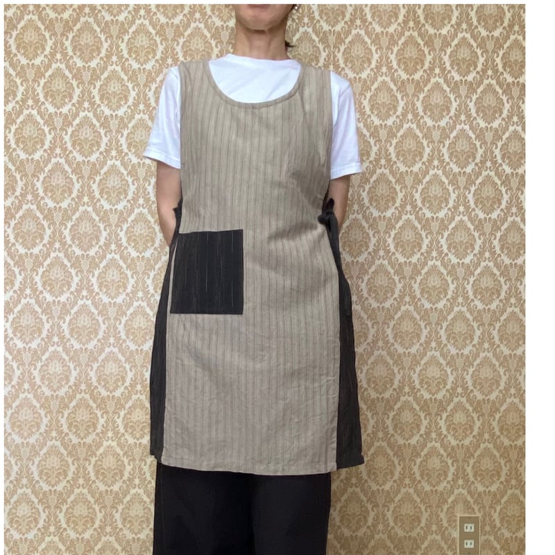ハンドメイドエプロン SEESEW5【エプロン】亀田縞ハンドメイドキット12-19【組合】 | 亀田縞