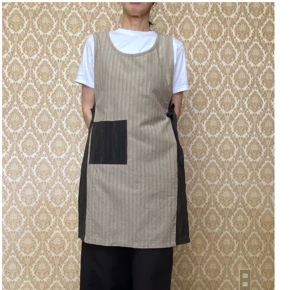 kei358　ハンドメイドエプロン SEESEW5【エプロン】亀田縞ハンドメイドキット12-19【組合】 | 亀田縞