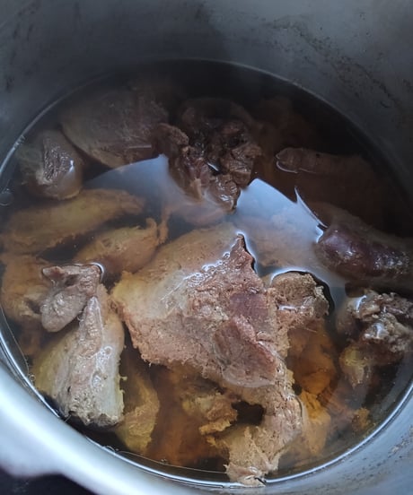 Healthy stew of venison thigh meat(鹿もも肉のヘルシー煮込)