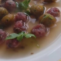 もちもち鹿肉団子スープ
