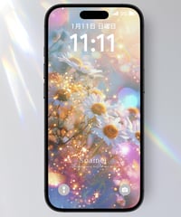 聖なる安らぎ《カモミール × 癒しの光》回復の光｜スマホ待受け