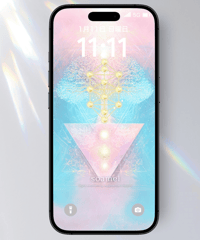宇宙の流れに乗る《カサラグリッド × レインボー》統合の光｜スマホ待受け