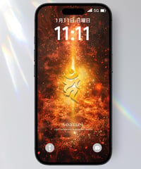 災難を祓う《不動明王 × 朱光》迦楼羅炎の結界｜スマホ待受け