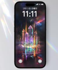外敵影響から保護《クリスタル × 虹光》プリズム結界｜スマホ待受け