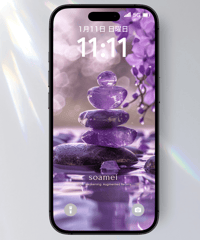 思考鎮静《アメジスト × 紫》崩れない心軸｜スマホ待受け