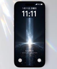 負を跳ね返す《鏡 × 銀光》反射の力｜スマホ待受け
