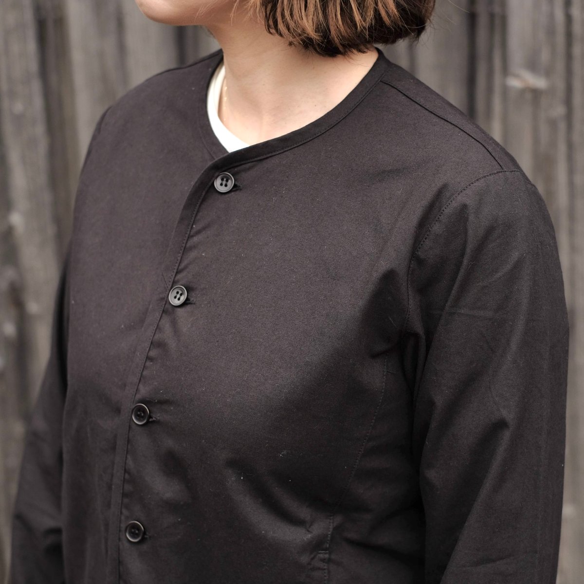 Yoli / Cotton simple jacket / Black | gallery hito