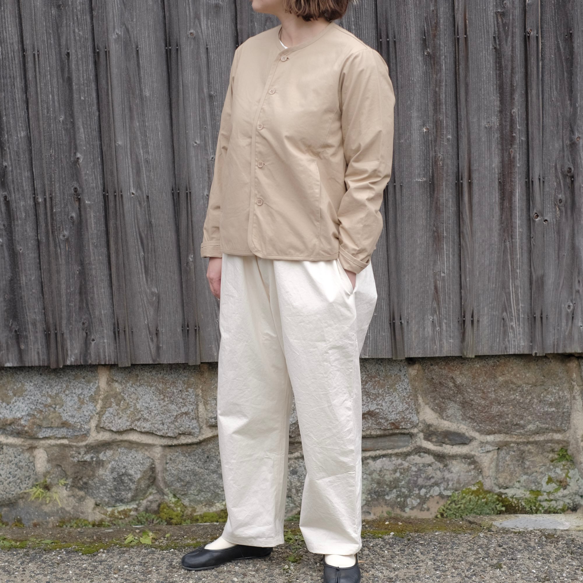 Yoli / Cotton simple jacket / Beige | gallery hito