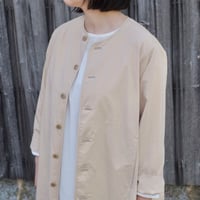 Yoli / Cotton long simple coat / Beige / YL-JK07-26SS