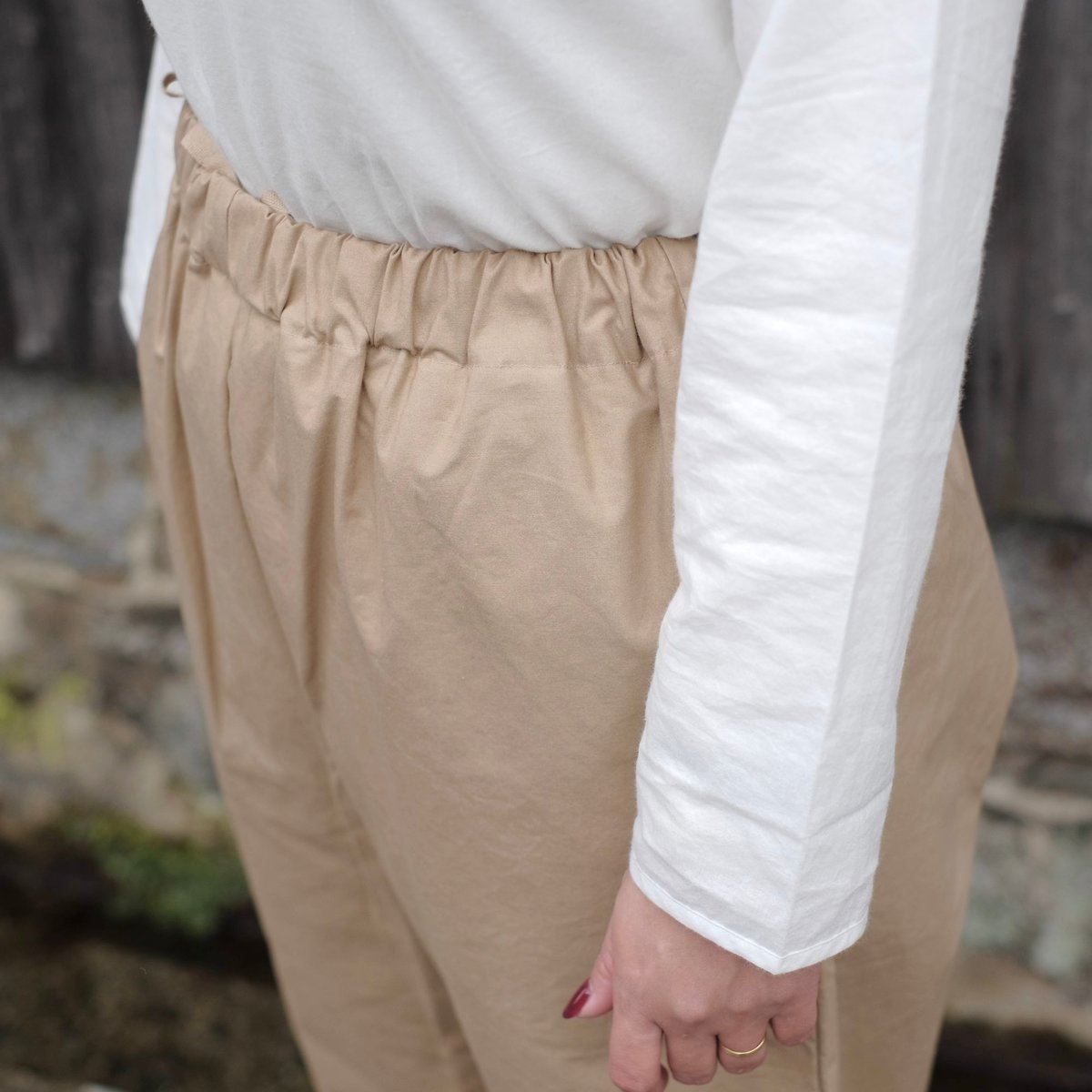 Yoli Cotton tapered pants ブラック Yoli /Cotton tapered pants dieci｜online shop