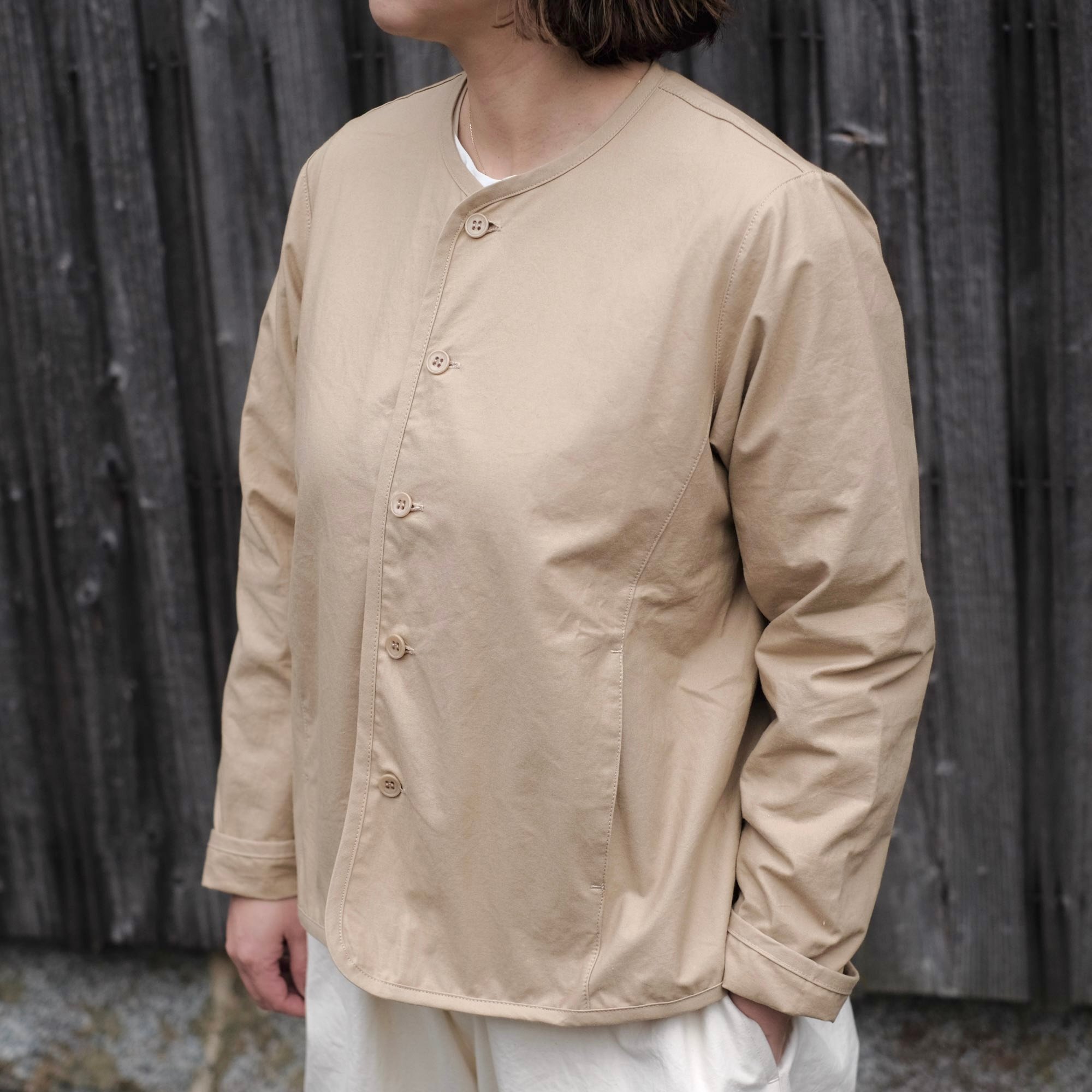 yoli（ヨリ） Cotton simple jacket ジャケット Yoli / Cotton simple jacket / Beige | gallery hito