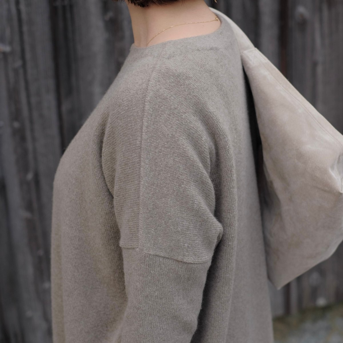 Yoli / Long knit onepiece / Brown | gallery hito