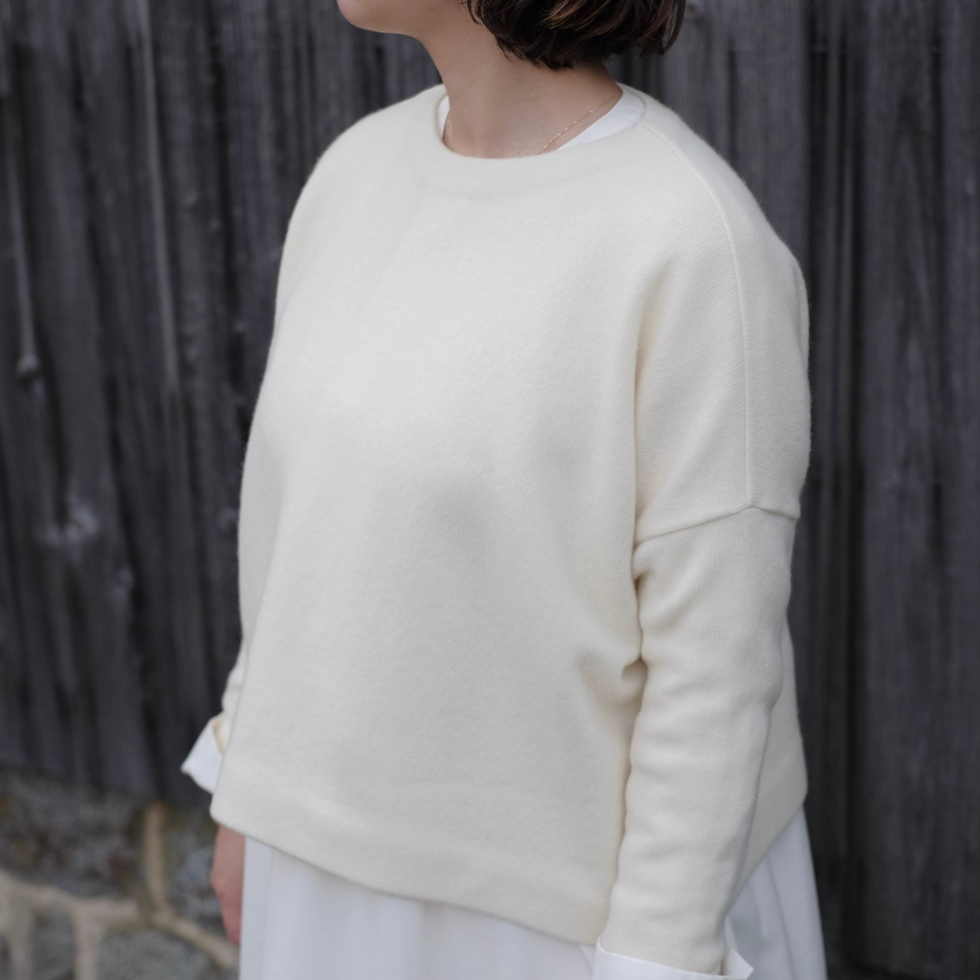 Yoli / Short knit / White | gallery hito
