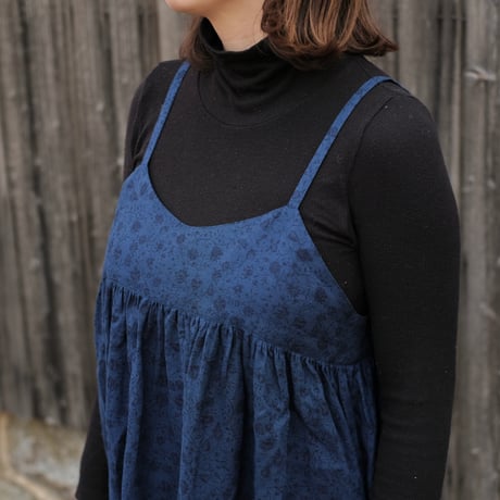 sazanami / Camisole / 深縹花（Navy )