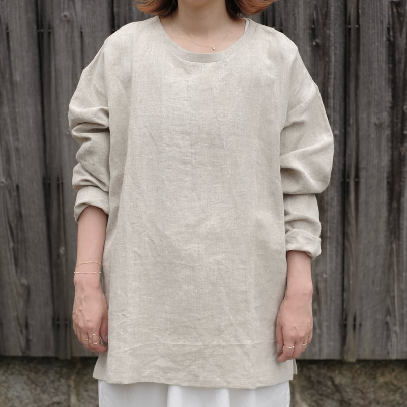 yoliプルオーバーシャツ　pullover shirts ナチュラル　ヘンプ yoliプルオーバーシャツ pullover shirts ナチュラル ヘンプ