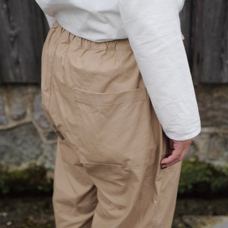 Yoli / Cotton easy pants / Beige | gallery hito