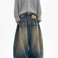 【受注販売】Balloon Wide Painted Wash Denim Pants【miyuちゃん着用】