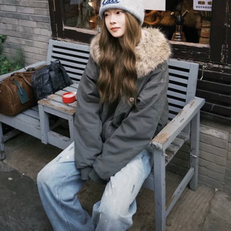 【受注販売】Rivet Grunge Fur Jacket 【大人気アイテム】