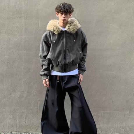【受注販売】Rivet Grunge Fur Jacket 【大人気アイテム】