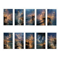 幻想的な都会の夜景 instagramストーリー&待受テンプレート10枚セット】