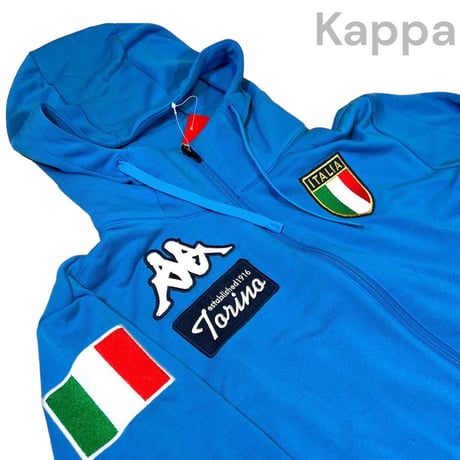 新品◆Kappa◆  イタリア代表　ジップアップパーカー〈ブルー〉