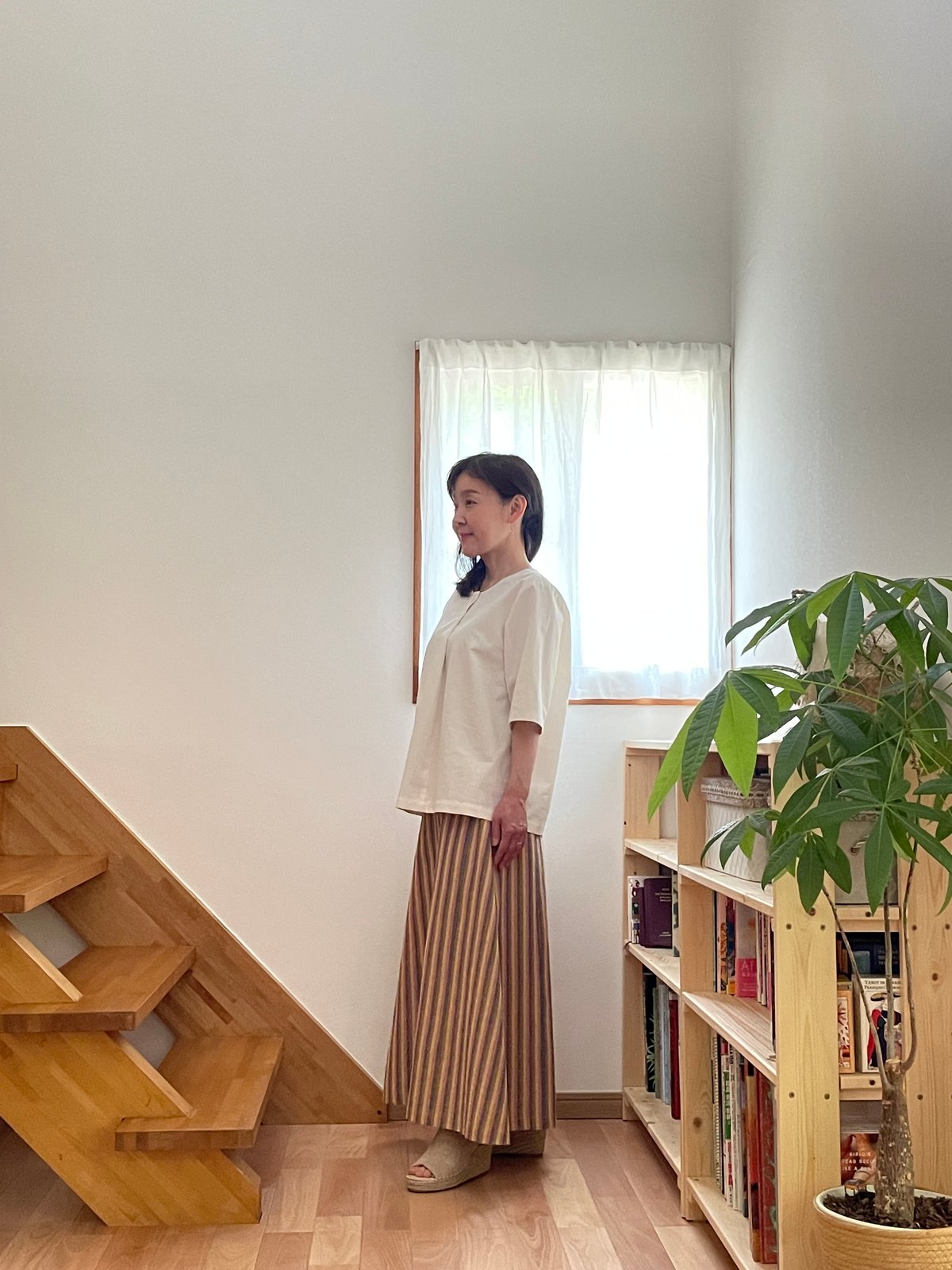 会津木綿　ブラウス　ハンドメイド　　No.157 会津木綿 ブラウス ハンドメイド No.157 - メルカリ