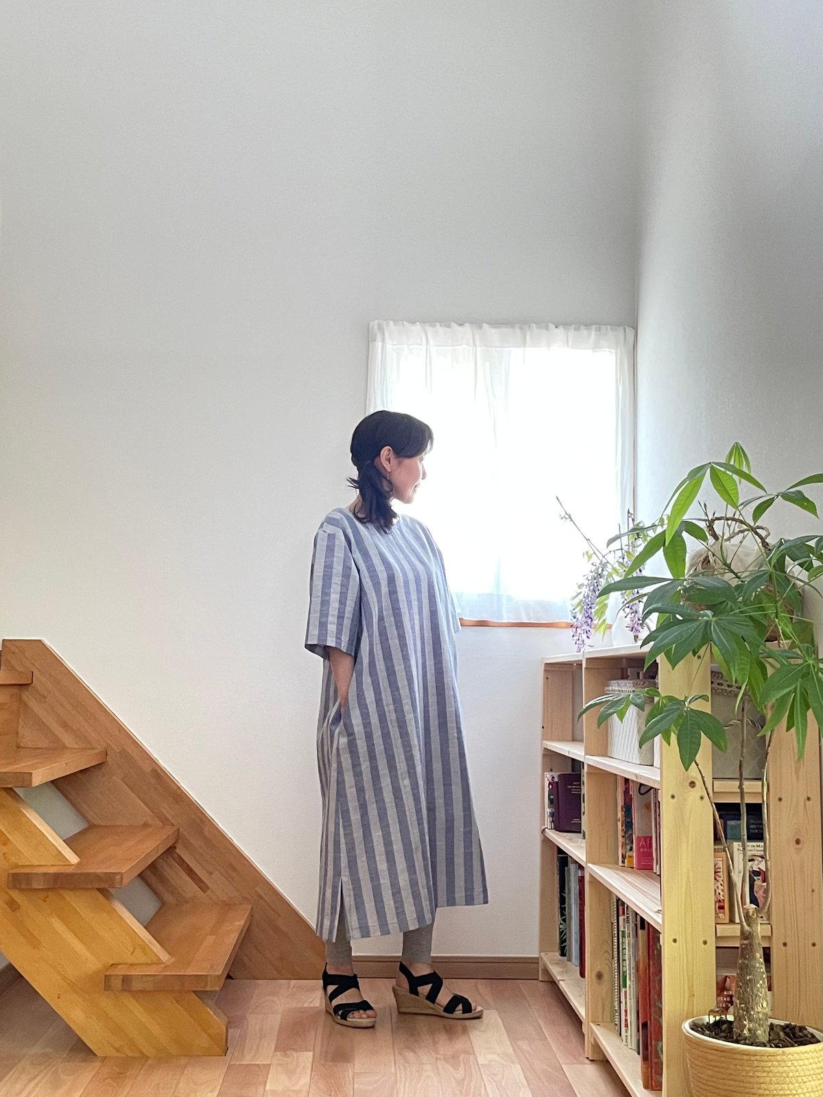 会津木綿　チュニック　ワンピース　ハンドメイド　No.155 fit=scale-down,w=1200