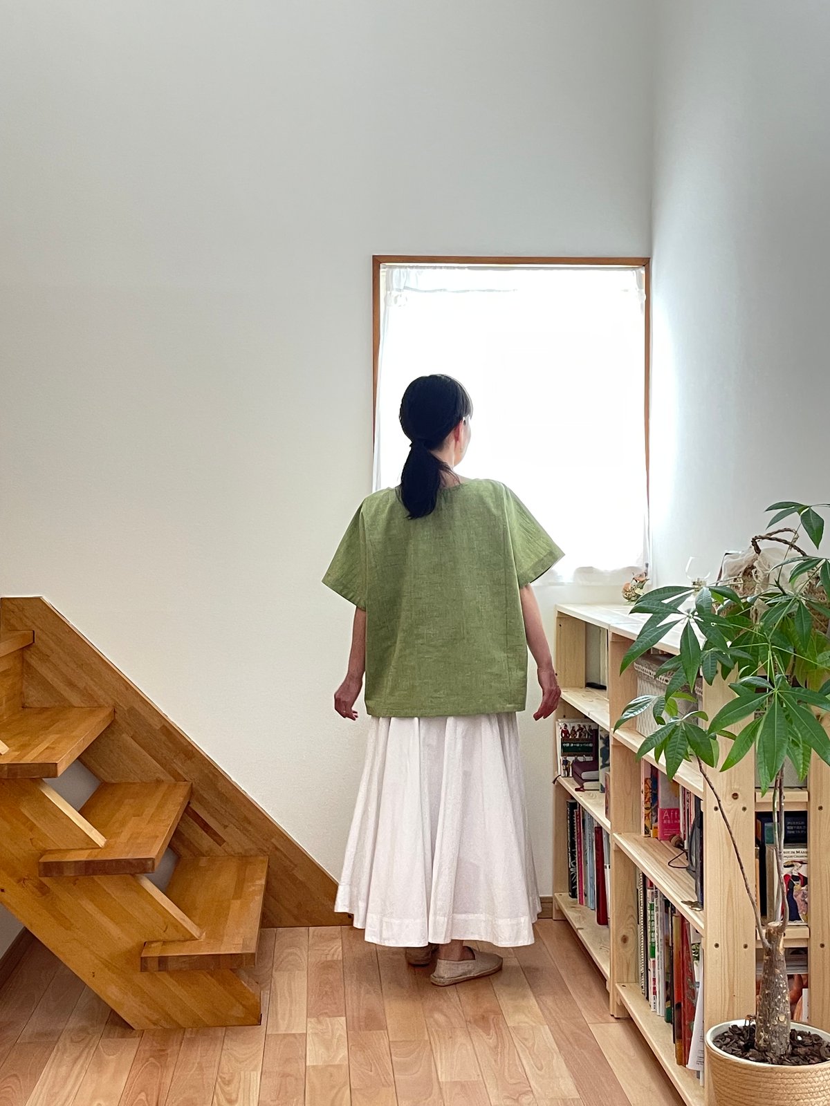 会津木綿　みかんさん専用　ブラウス　ハンドメイドNo.149 会津木綿 みかんさん専用 ブラウス ハンドメイドNo.149