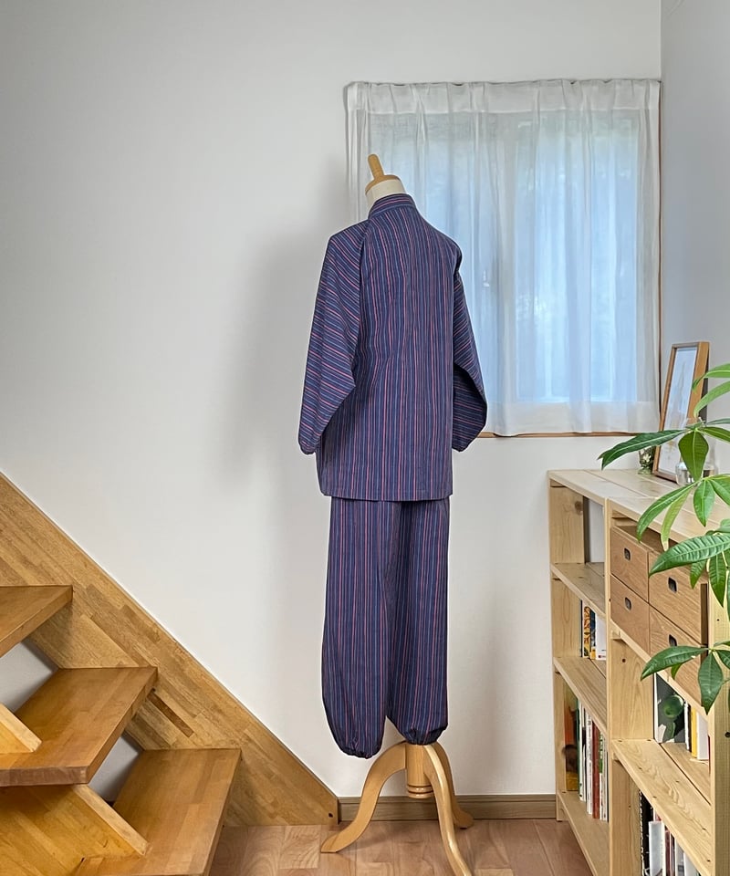 会津木綿 レディース作務衣 【オーダーをいただいてからの製作】 | 風里