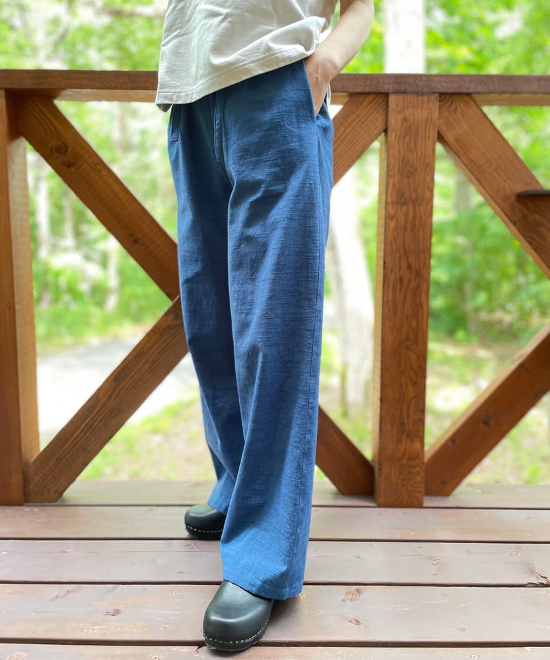 会津木綿 ストレートパンツ 【オーダーをいただいてからの製作 会津木綿 ストレートパンツ 【オーダーをいただいてからの製作