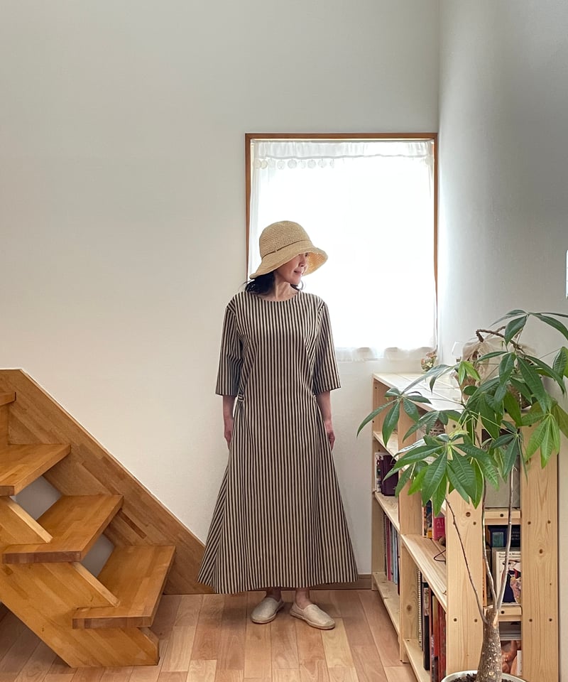 会津木綿　ワンピース　ハンドメイド　　　No.169 会津木綿 ワンピース ハンドメイド No.169 - メルカリ