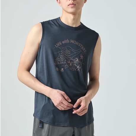 【super.natural】 [sn]xNFC リフモン ノースリーブ Tシャツ