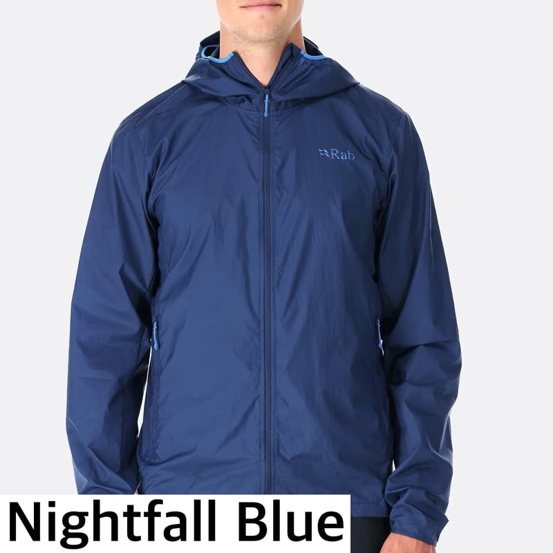 Rab ウィンドブレーカー Rab フード付きウィンドブレーカー M ネイビー