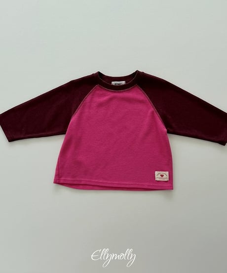 【ellymolly】Raglan Color Block Tee