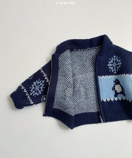 【minirobe】Penguin Knit Cardigan