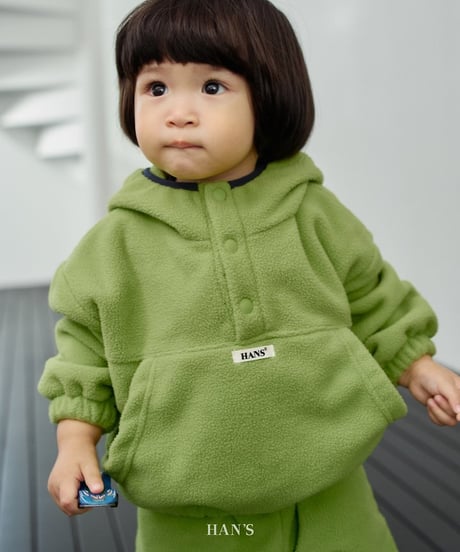 【hans】Fleece Pocket Zip-Up
