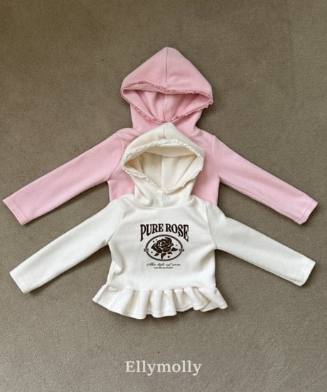 【ellymolly】Rose Frill Hoodie