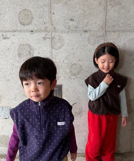 【pie】Dot Fleece Vest