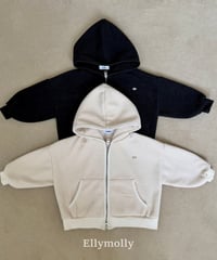 【ellymolly】Cozy Ribbed Zip-Up Hoodie