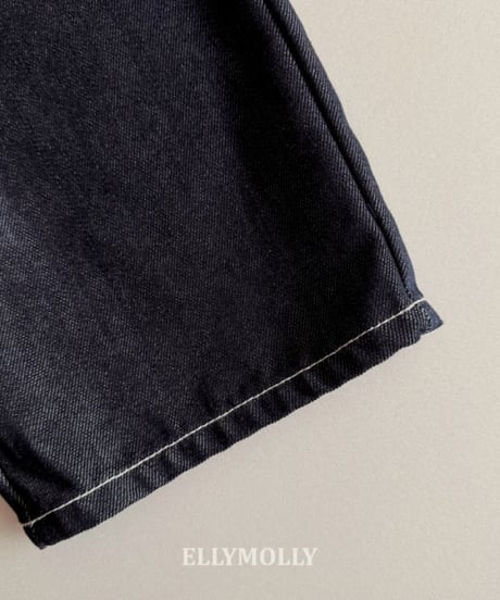 【ellymolly】Flap Back Denim Pants