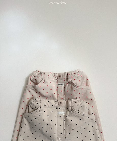 【atomeme】Heart Corduroy Pants